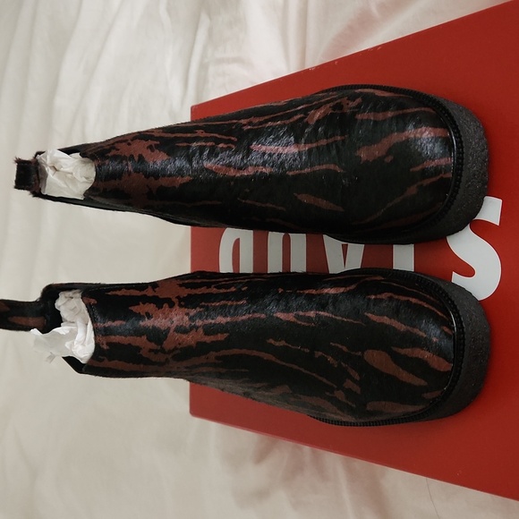 STAUD Palamino Platform Chelsea Ankle Boots in Zebra 7 - Picture 2 of 6